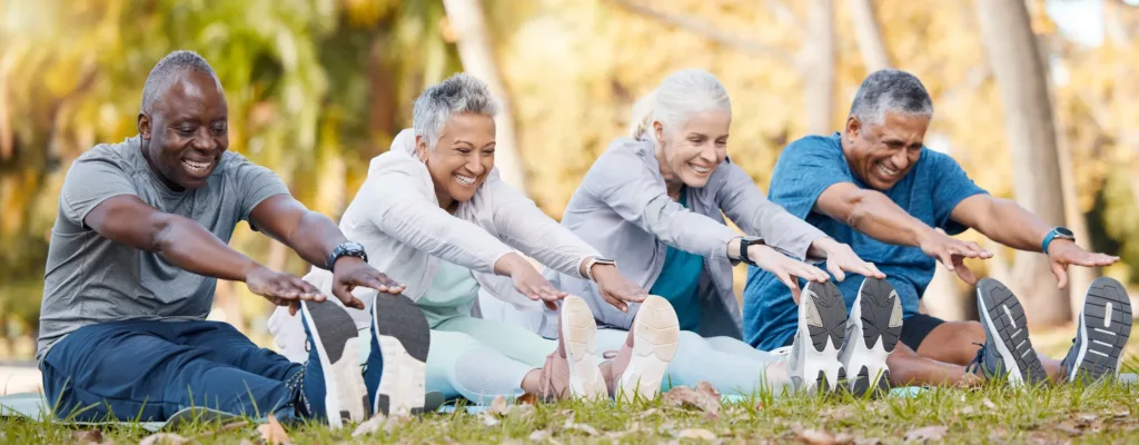 Seniors Exercising at Carefiled Senior Living Pleasanton California