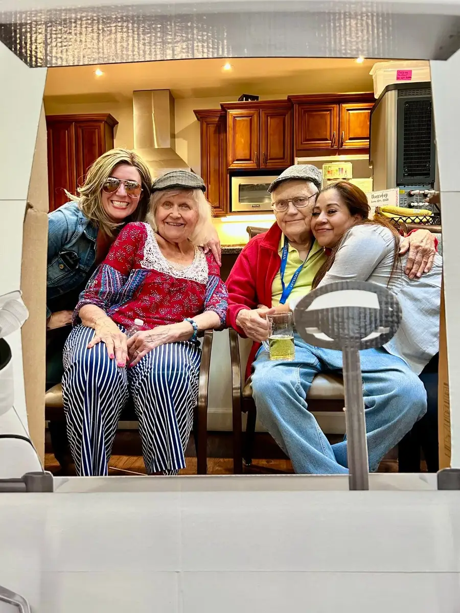 Staff and residents at Ojai Meadows senior living in Ojai, California