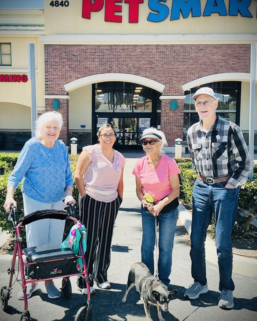 Ojai-meadows-senior-living-community-outings Ojai meadows senior living activities, outings at olive oil company and petsmart in Ojai, CA